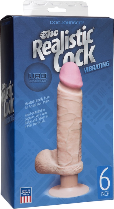 Actual product image Doc Johnson The Realistic Cock - UR3 - Vibrating 6 Inch