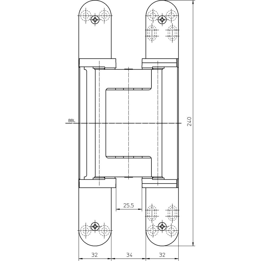 Thumbnail - Simonswerk, Türbeschlag + Scharnier, Objektbänder TECTUS TE 640 3D A8 FR