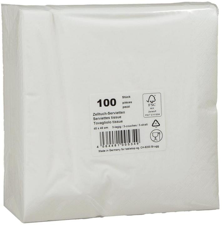 Produktbild Elco Papierservietten 40 cm x 40 cm, 100 Stück, Weiss (100 x)