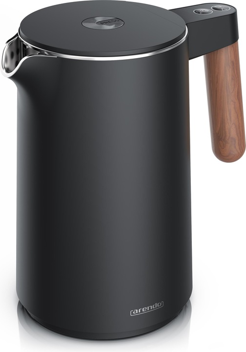 Actual product image Arendo Stainless steel kettle 1.5 L, 2200 W, temperature setting 45°C - 100°C, keep warm function, black (1.50 l)