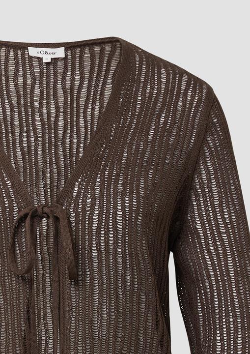 Image du produit S.Oliver Strickjacke Luftiger Cardigan aus Leinenmix mit Ajourmuster (42)