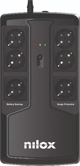 Produktbild Nilox SAI PREMIUM LINE INTERACTIVE 850 VA NXGCLIO8501X5V2 (850 VA, 595 W)