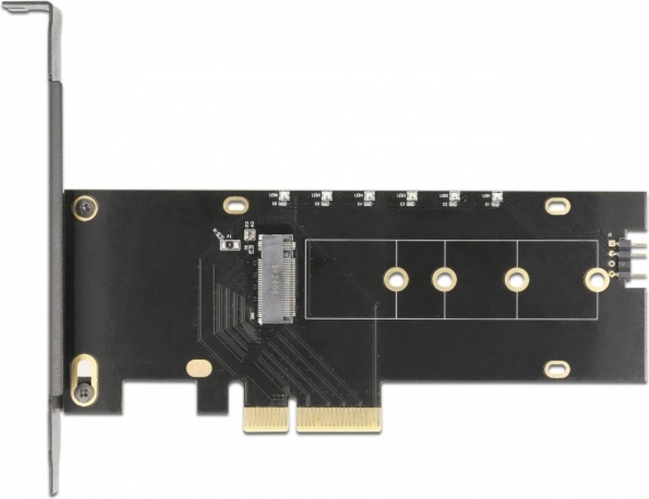 Actual product image Delock Host Bus Adapter PCIe x4 - M.2, NVMe, Key M, RGB LED