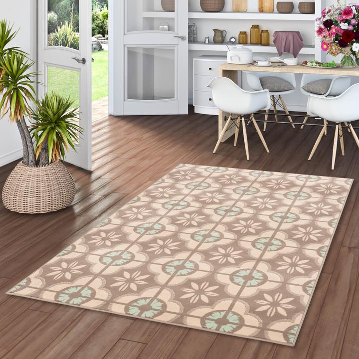 Produktbild Pergamon Designer Teppich Samba Modern Fliesenoptik (80 x 150 cm)