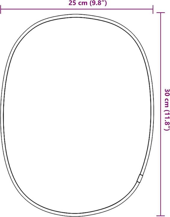 Immagine prodotto vidaXL Wandspiegel (60 x 40 cm)