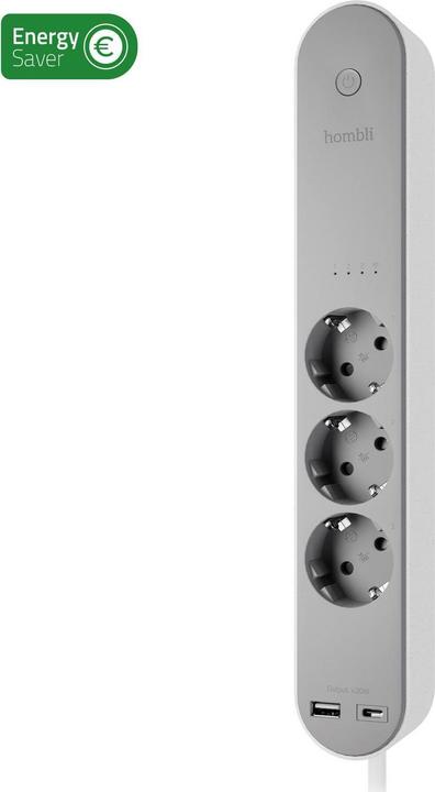 Hombli Smart socket strip (3x, USB-A, USB-C, 1.50 m)