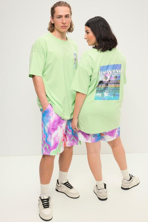 Immagine prodotto Studio Untold Maglia unisex dal taglio oversize con stampe con palme, scollo a girocollo e mezze maniche (S)