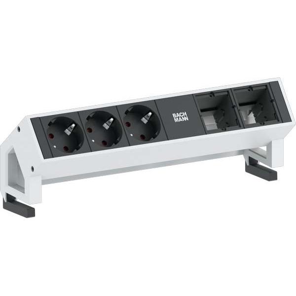 Bachmann, Steckdosenleiste, DESK2 - 3xSchuko & 1xEmpty (3 x, CEE 7/3, 0.20 m)