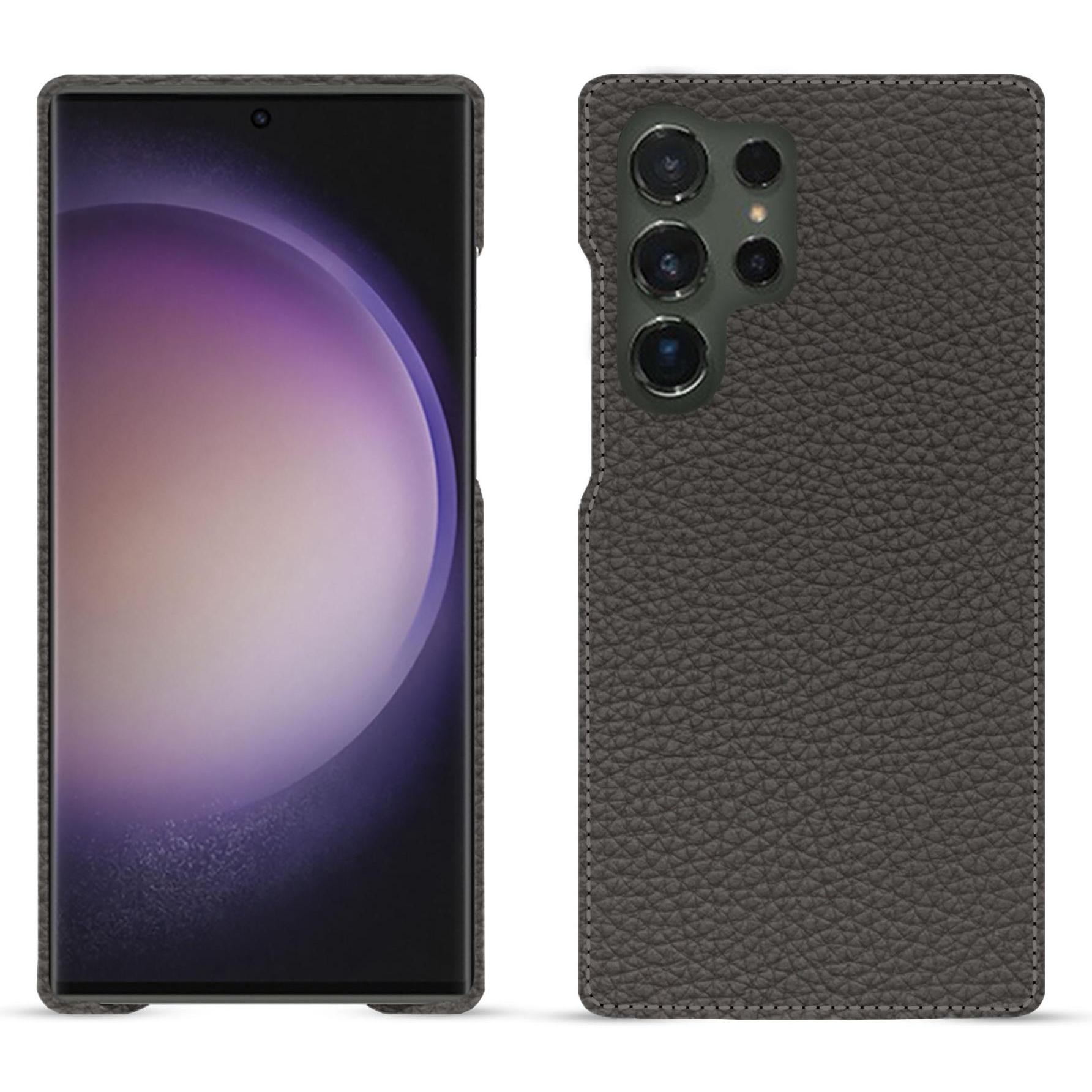 Noreve Lederschutzhülle (Samsung Galaxy S24 Ultra), Smartphone Hülle, Grau