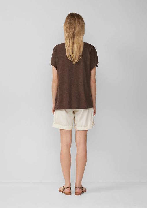 Produktbild S.Oliver T-Shirt T-Shirt mit Flammgarnstruktur und Raffung (36)