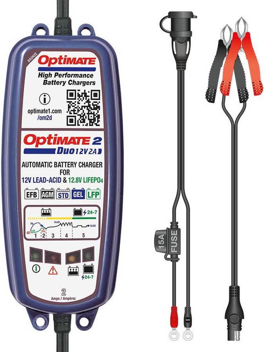 Actual product image Tecmate Optimate 2 Duo (12V, 2 A)