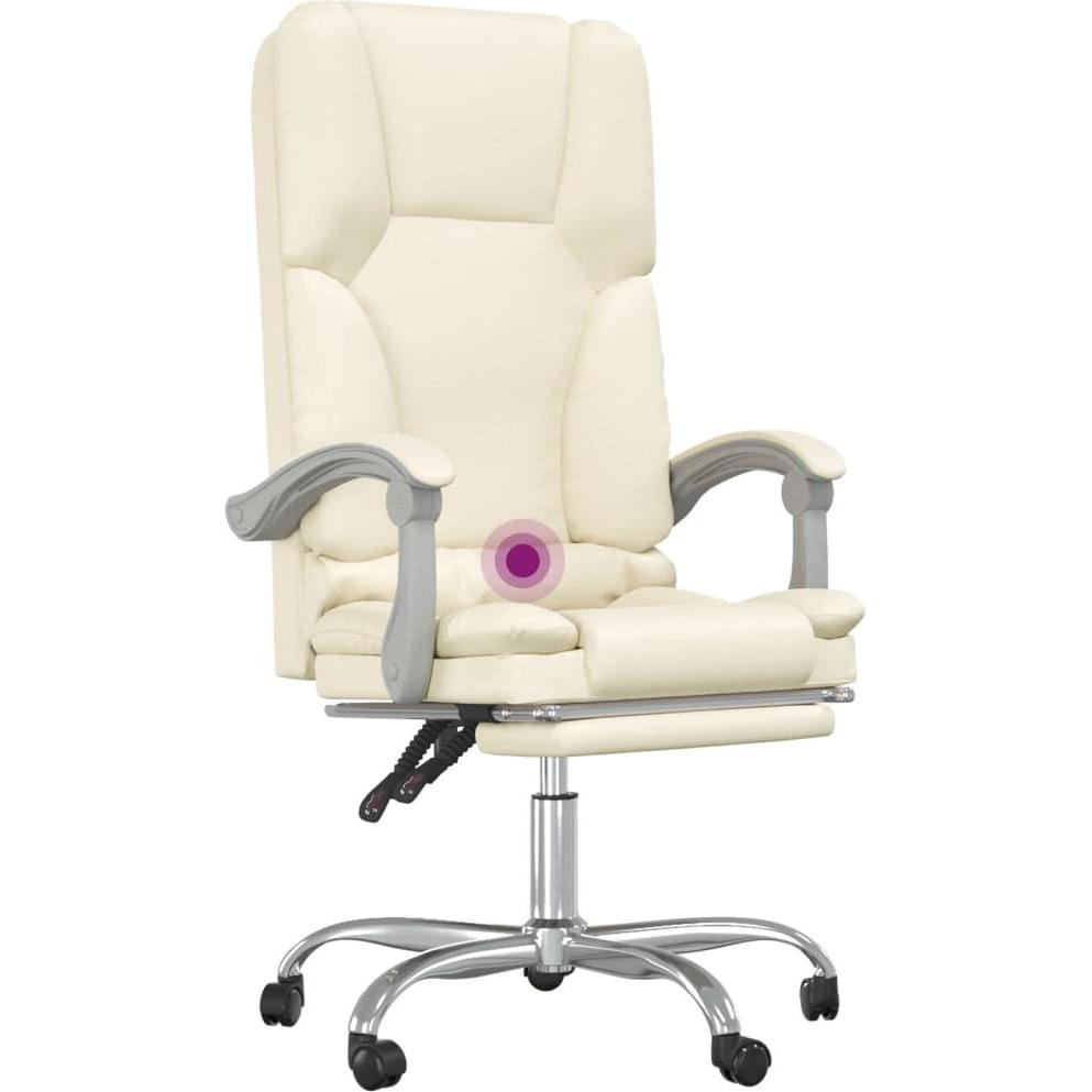 Vidaxl Beige Bürostuhl, Massage-Bürostuhl (46.50 - 56 Cm)