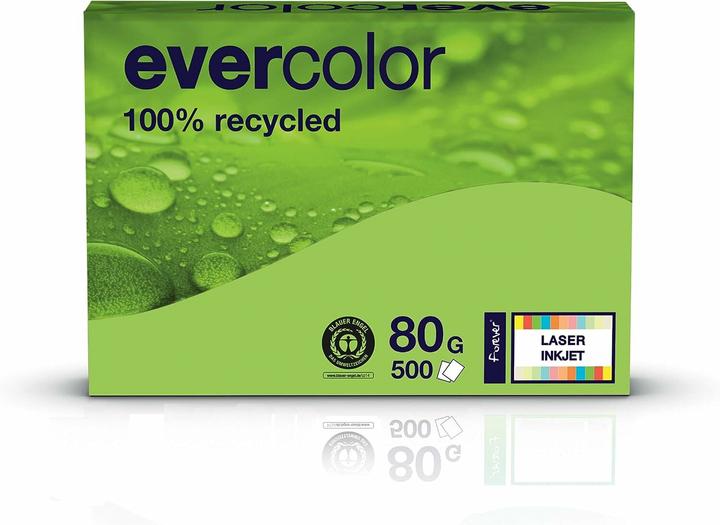 Produktbild Clairefontaine Recyclingpapier Evercolor lindgrün DIN A4 80 g/qm 500 Blatt (80 g/m², 500 x, A4)