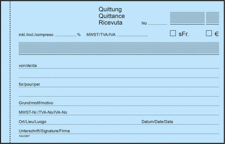 Produktbild Favorit Quittungen (150x)