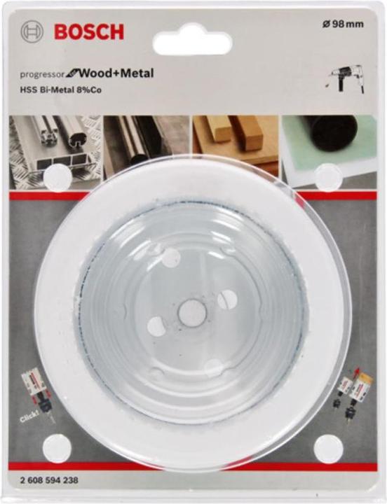 Immagine prodotto Bosch Professional Zubehör Sega a tazza Progressor per legno e metallo, 98 mm (98 millimetri)