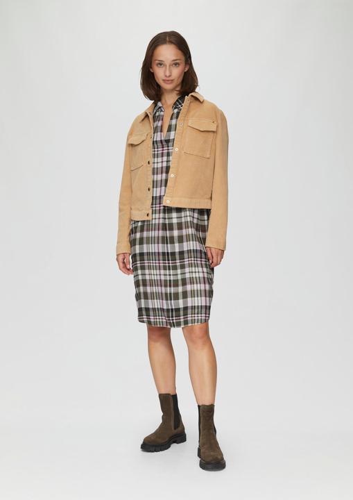 Image du produit S.Oliver Kleid Kariertes Kleid aus Viskosemix mit Krempel-Detail (38)