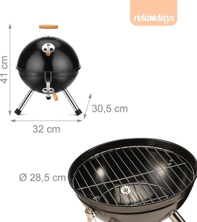 Actual product image Relaxdays Charcoal grill