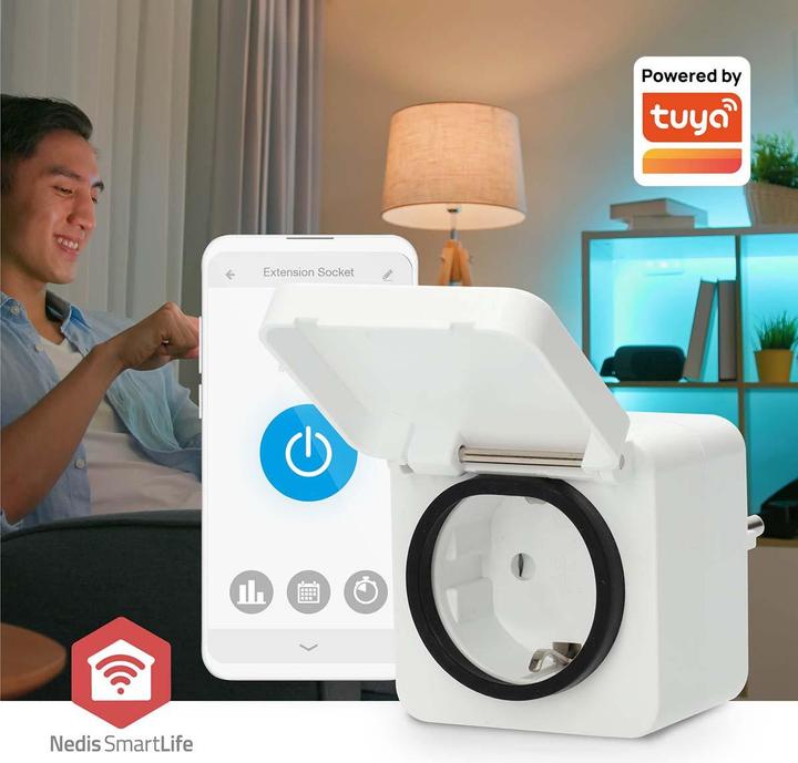 Actual product image Nedis SmartLife Smart plug Zigbee 3.0 | IP44 | Power meter | 3680 W | Type F (CEE 7/7) | -10