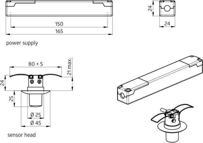 Actual product image BEG 92934 Presence detector PD9 PD9-1C-GH-EN (1.75 m)
