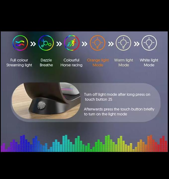 Actual product image PhoneLook Wireless MagSafe 15W 3in1 charging station (iPhone, AirPods, Apple Watch) with RGB LED light (15 W)