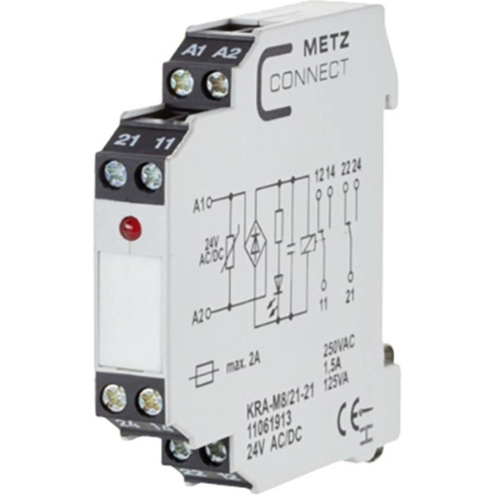 Metz Connect 11061913. Produktfarbe: Weiss, Temperaturbereich in Betrieb: -20, Relais
