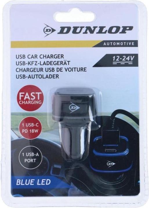 Immagine prodotto Dunlop Caricatore da auto USB A + USB C