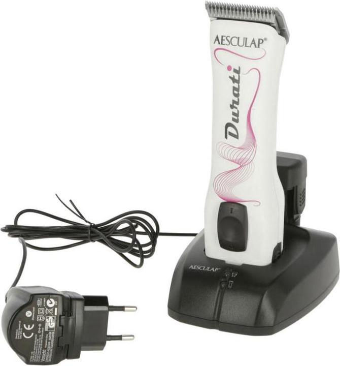 Actual product image Kerbl Akkuschermaschine Durati, weiss/schwarz mit pinkem Aufdruck, 1 Akku (Cat, Dog, Vault)