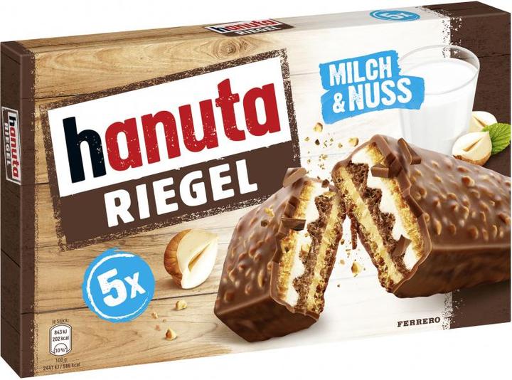 Actual product image Hanuta Nut bar 5 bars (176 g)