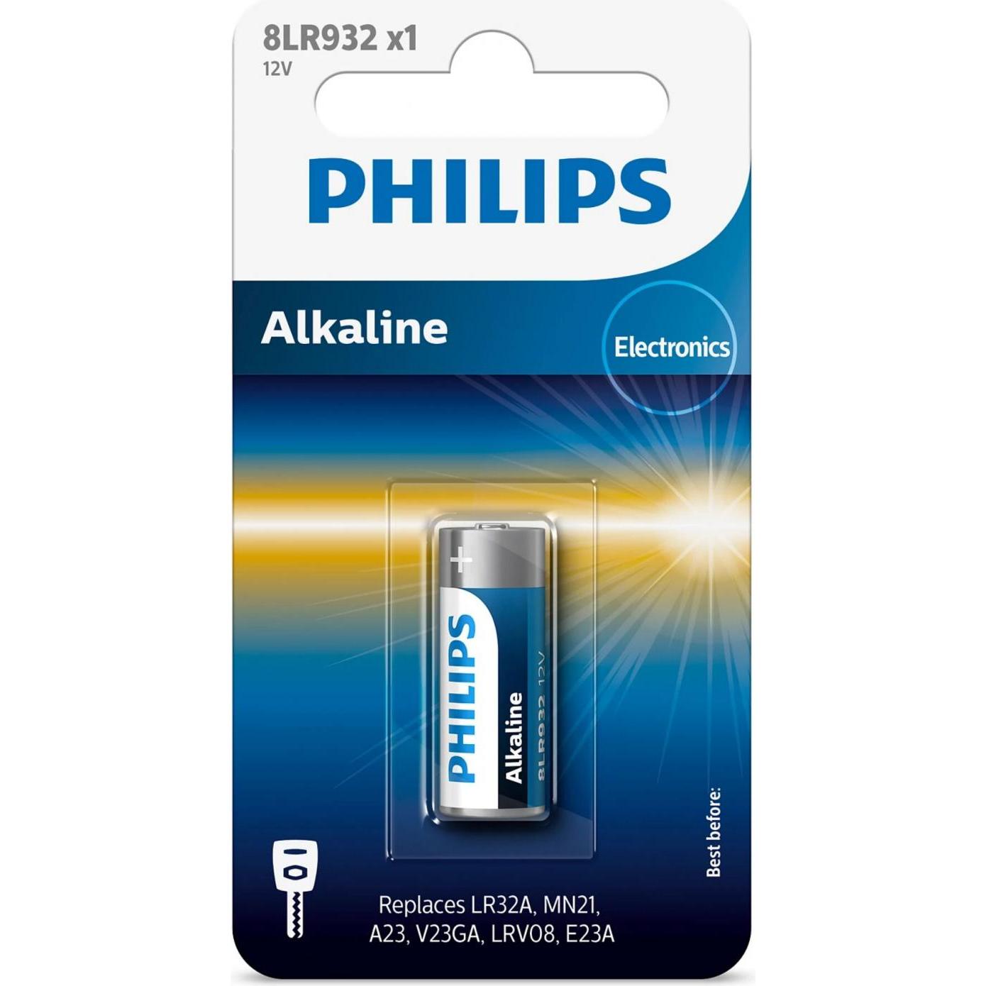 Philips Minicells Battery 8LR932/01B, Single-use battery, Alkaline, 12 V, 1 pc(s), 40 mm, 58 mm (1 Stk., Gerätespezifisc...