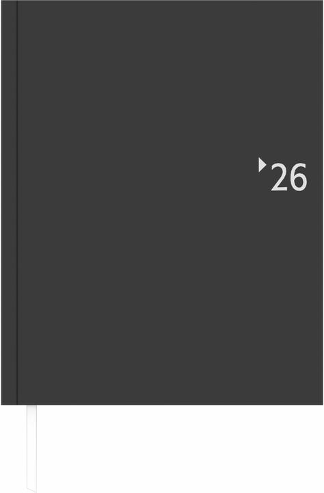Produktbild Wochenbuch anthrazit 2026 - Bürokalender 21x26,5 cm - 1 Woche auf 2 Seiten - 128 Seiten - mit (1 Woche / 2 Seiten)