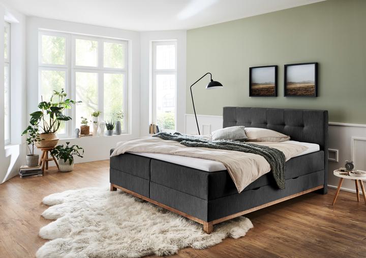 Actual product image Meise Möbel Catania Boxspring Bed Wooden Foot (180 x 200 cm)