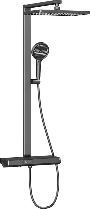 Emke Shower column incl. thermostat Shower system Rain shower 36 cm Hand shower with 4 spray modes