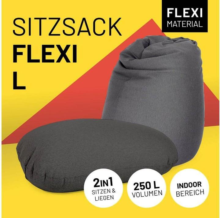 Actual product image Lumaland Sitzsack Flexi Comfort 320 L, Dunkelgrau