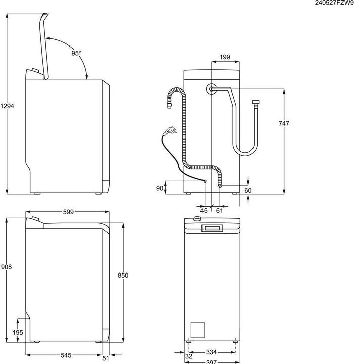 Produktbild AEG LTA6G7331E (7 kg, Oben)