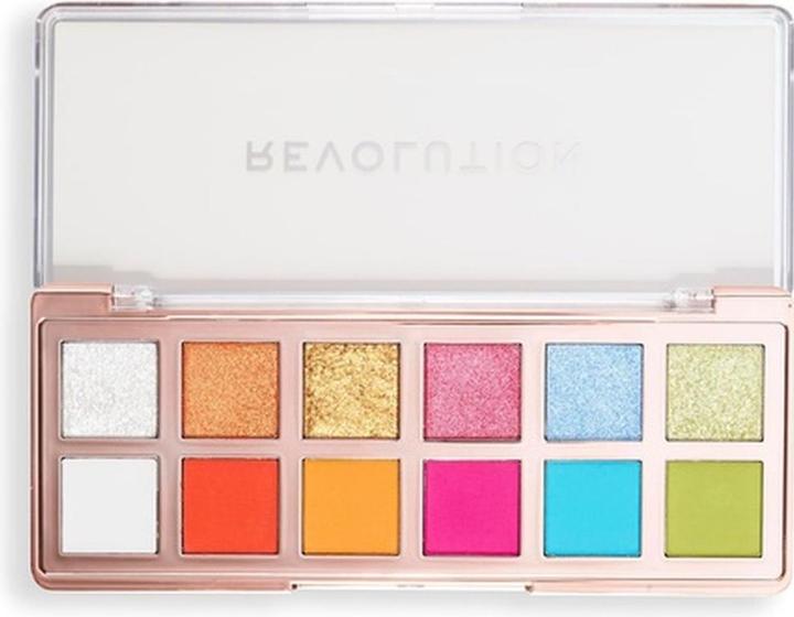 Actual product image I Heart Revolution Revolution The Vibrant Icon Brights Palette 12 Pigmented Cream Matte