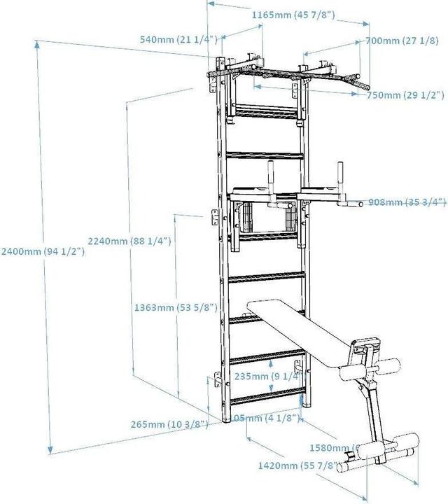 Produktbild BenchK Sprossenwandsystem 733W