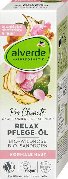 Immagine prodotto dm alverde Olio Relax Care Rosa Selvatica Biologica, Olivello Spinoso Biologico (Olio corpo, 100 ml)