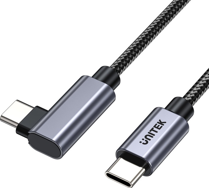 Produktbild Unitek Kabel USB USB-C - USB-C Czarno-srebrny (C14123BK-1M) (1 m, USB 3.2 Gen 1)