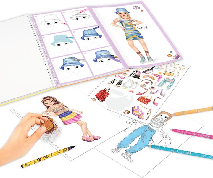 Produktbild Top Model Malbuch-Set mit Stickern