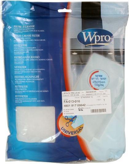 Image du produit Whirlpool WPRO Fedtfilter til Emhaette