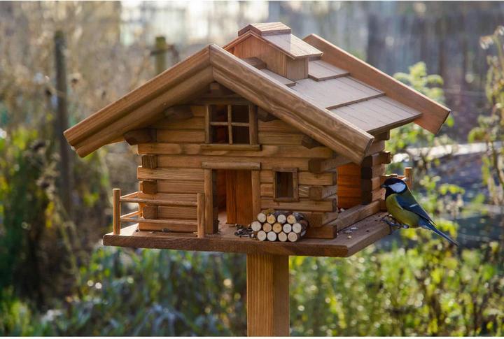 Image du produit Dobar Mangeoire pour oiseaux Tirol avec support 37 x 37 x 117 cm