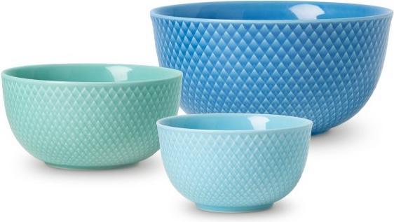 Immagine prodotto Lyngby Porzellan - Rhombe Color Schale Blau - 3er-Set (3 x)