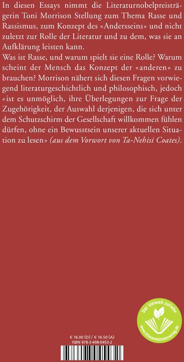 Produktbild Die Herkunft der anderen (Deutsch, Ta-Nehisi Coates, Thomas Piltz, Toni Morrison, 2018)