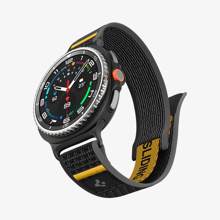 Produktbild Spigen - Athlex Air - Samsung Galaxy Watch8 / Classic (40 / 44 / 46mm) - Active Black (20 mm, 22 mm, Fabric, Nylon, Plastic)