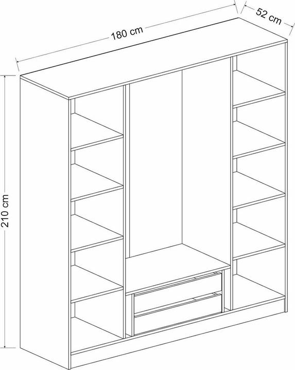 Image du produit Skye Decor Kaley (180 x 52 x 210 cm)