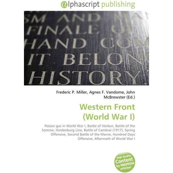 Western Front (World War I), Fachbücher von Agnes F. Vandome, Frederic P. Miller, John McBrewster