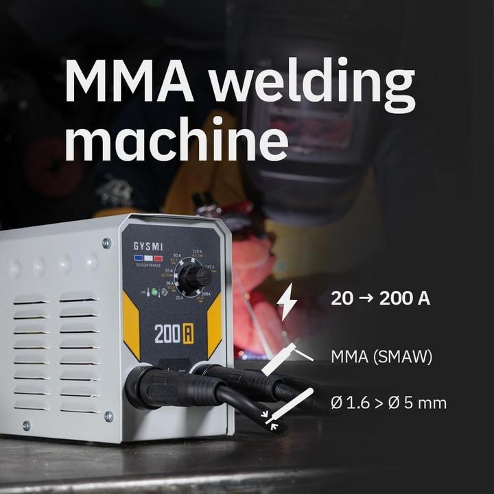 Actual product image GYS GYSMI 200A Met accessoires