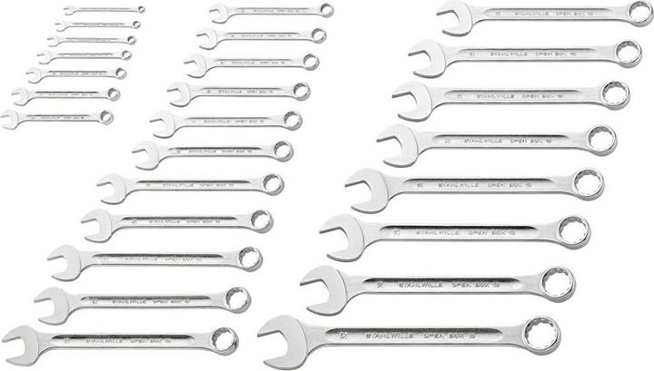 Stahlwille Ring-Maulschlüssel-Satz (32 mm, 14 mm, 16 mm, 15 mm, 20 mm, 21 mm, 19 mm, 26 mm, 29 mm, 27 mm, 13 mm, 24 mm, 18 mm, 23 mm, 25 mm, 28 mm, 30 mm, 11 mm, 12 mm, 17 mm, 22 mm, 6 mm, 7 mm, 8 mm, 9 mm, 10 mm)