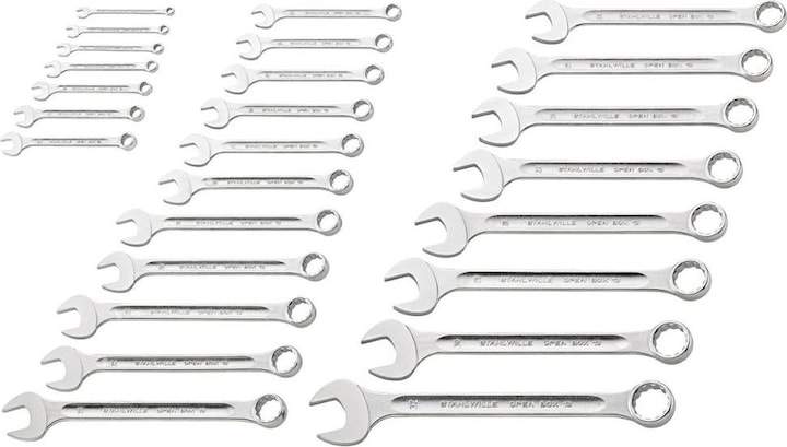 Actual product image Stahlwille Combination spanner set (32 mm, 14 mm, 16 mm, 15 mm, 20 mm, 21 mm, 19 mm, 26 mm, 29 mm, 27 mm, 13 mm, 24 mm, 18 mm, 23 mm, 25 mm, 28 mm, 30 mm, 11 mm, 12 mm, 17 mm, 22 mm, 6 mm, 7 mm, 8 mm, 9 mm, 10 mm)