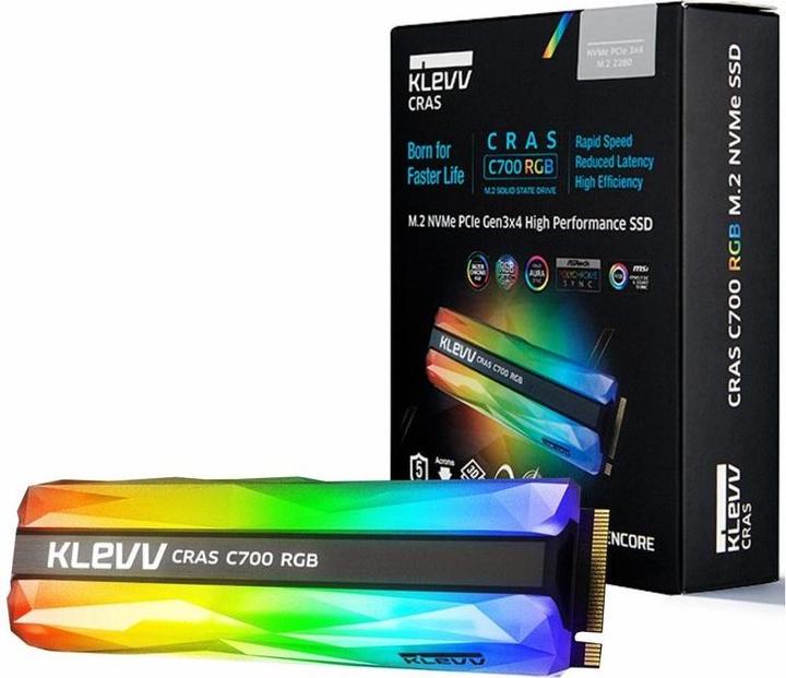 Immagine prodotto NoName Disque Dur SSD Klevv Cras C700 RGB 240Go - M.2 NVMe Tipo 2280 (240 GB, M.2)